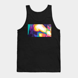 pop art lady sleeve Tank Top